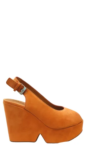 Dylan Orange Suede Sandals (carryover style)