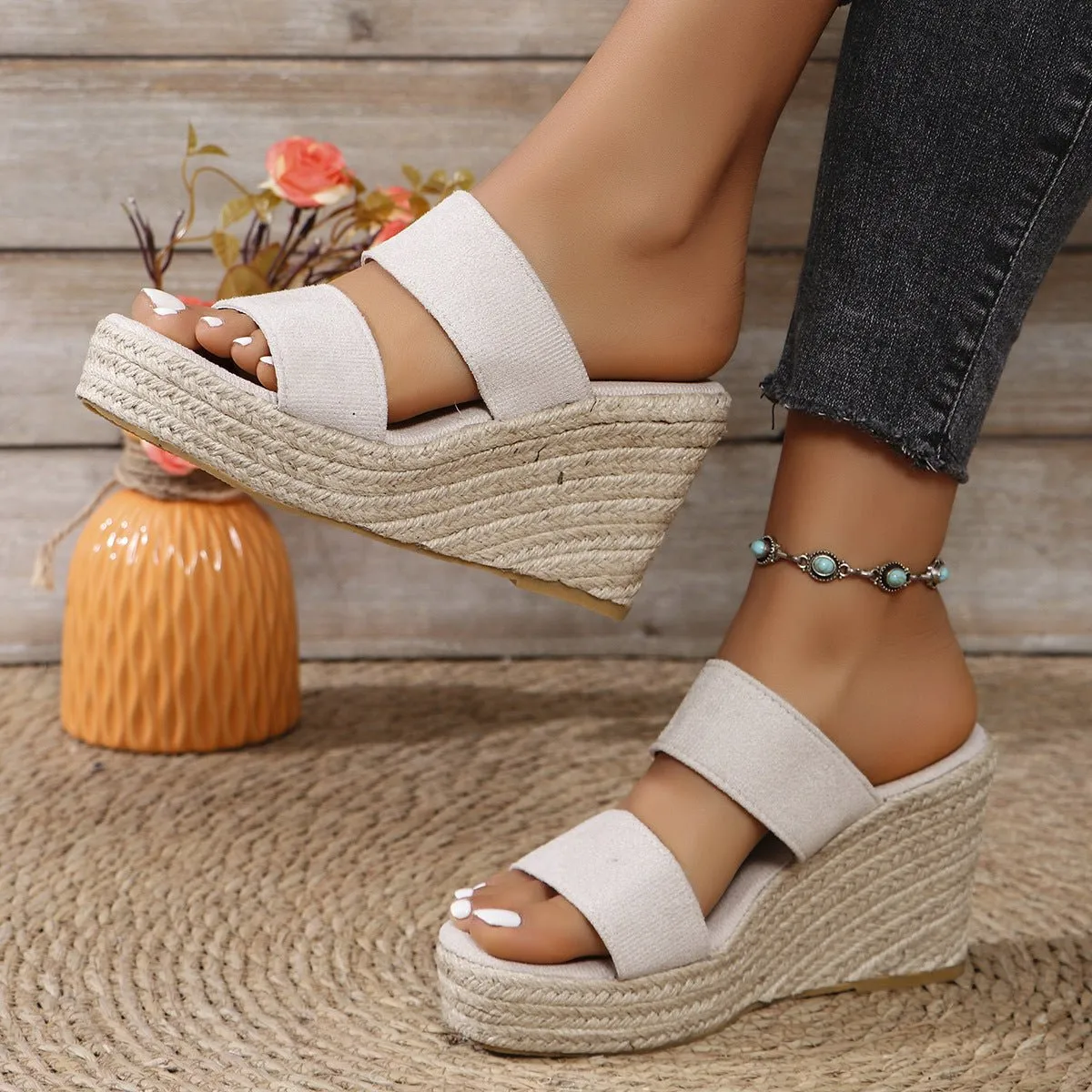 Elevate Your Style with Open Toe Wedge Sandal