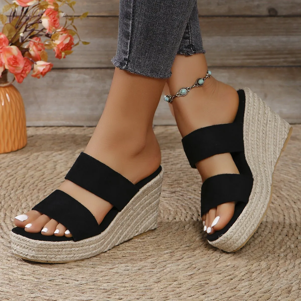 Elevate Your Style with Open Toe Wedge Sandal