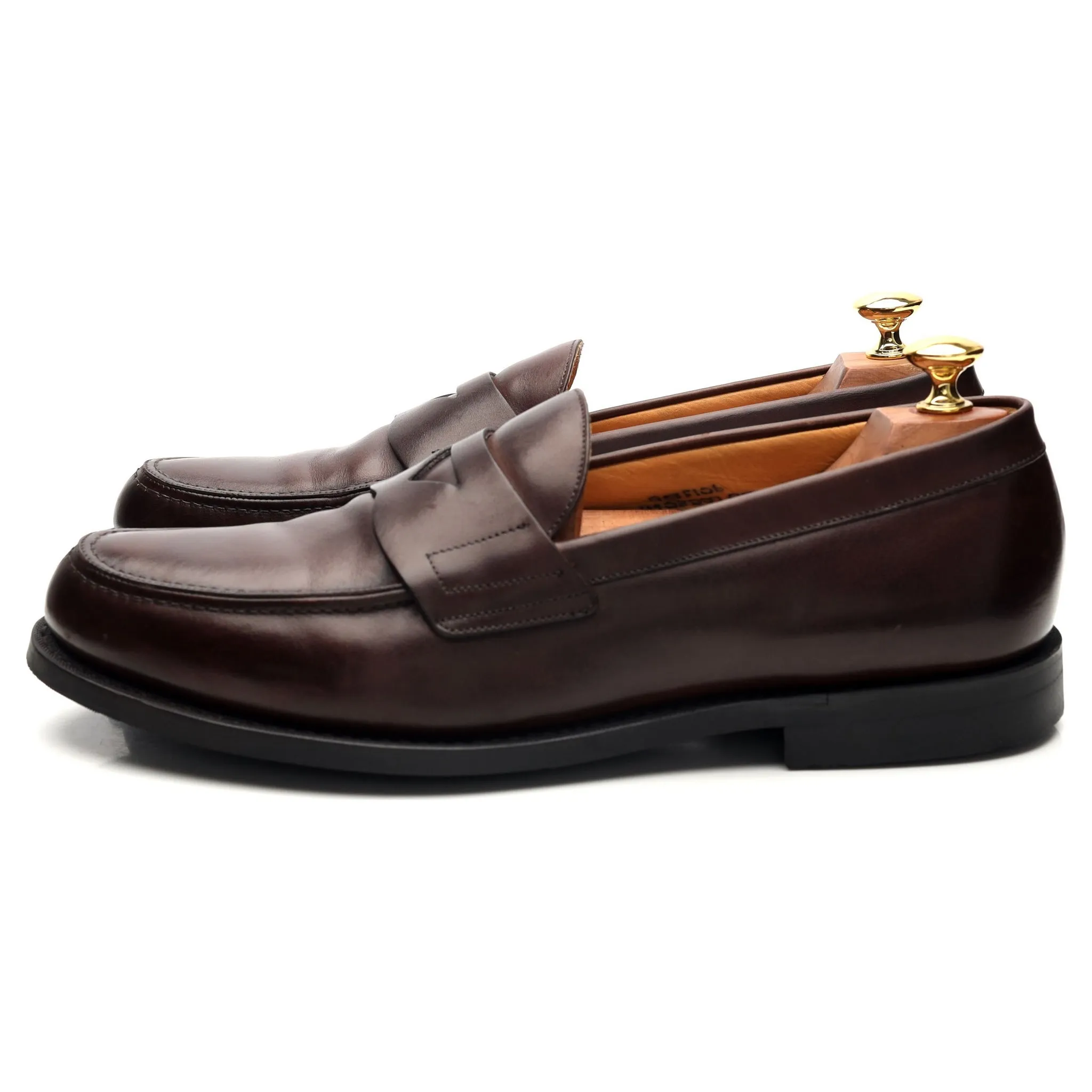 'Elveden' Dark Brown Leather Loafers UK 9.5 F