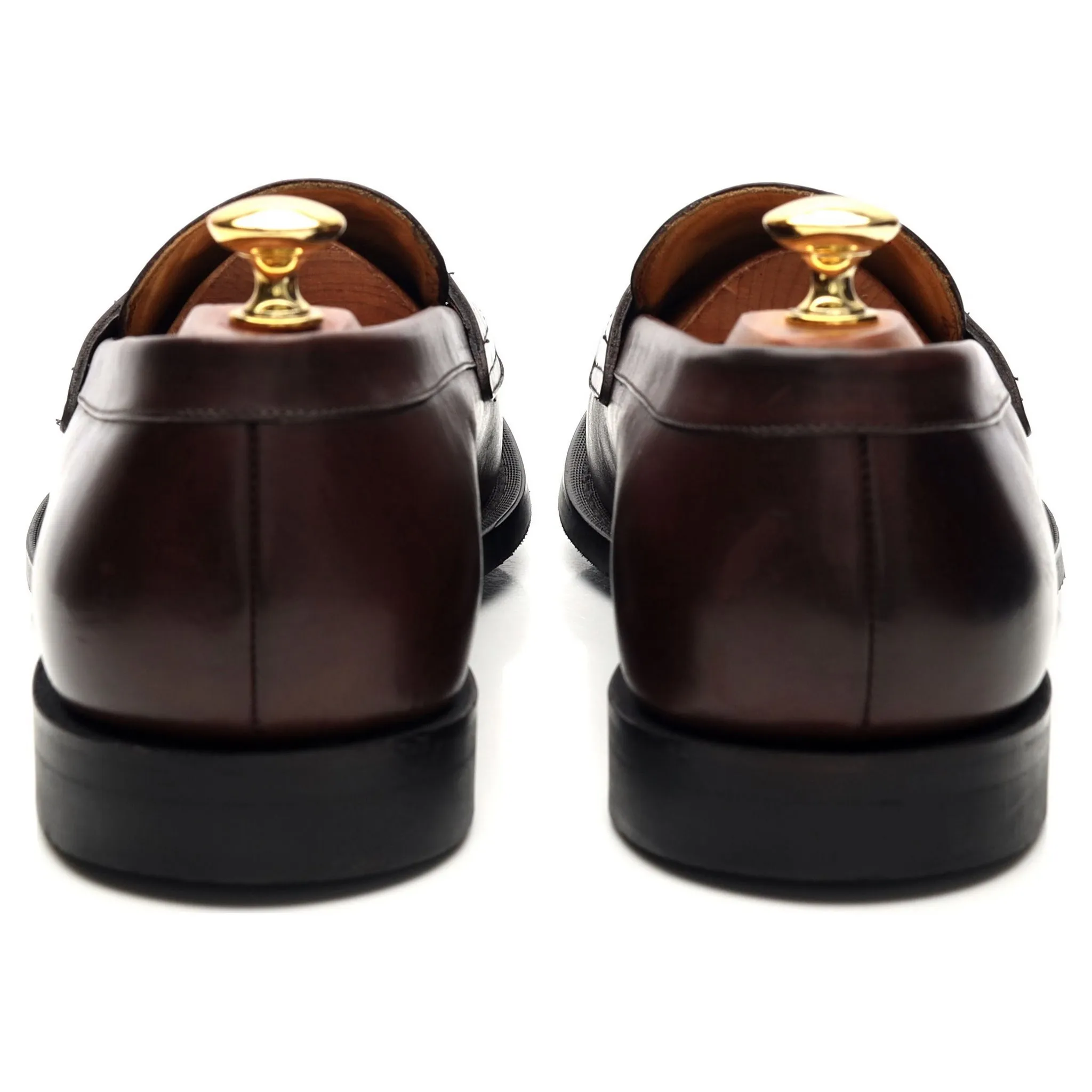 'Elveden' Dark Brown Leather Loafers UK 9.5 F