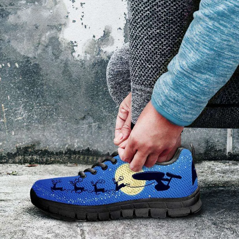Fan Art Star Trek Space Ship as Santa's Sleigh Christmas Running Shoes
