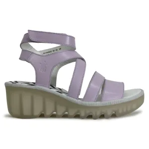 Fly London Bafy485Fly Leather Women's Wedge Sole Sandals