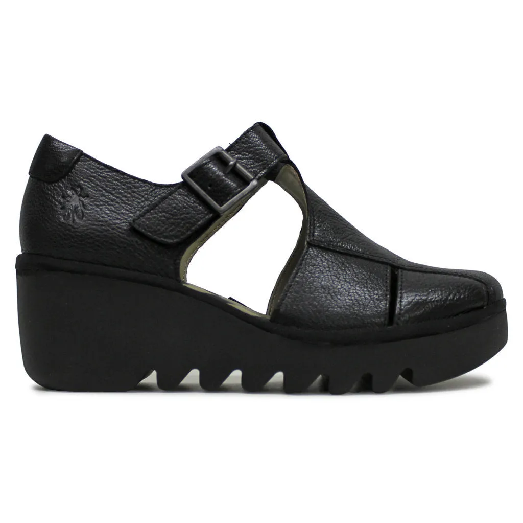 Fly London BURI481FLY Mousse Leather Women's Wedge Heels Shoes