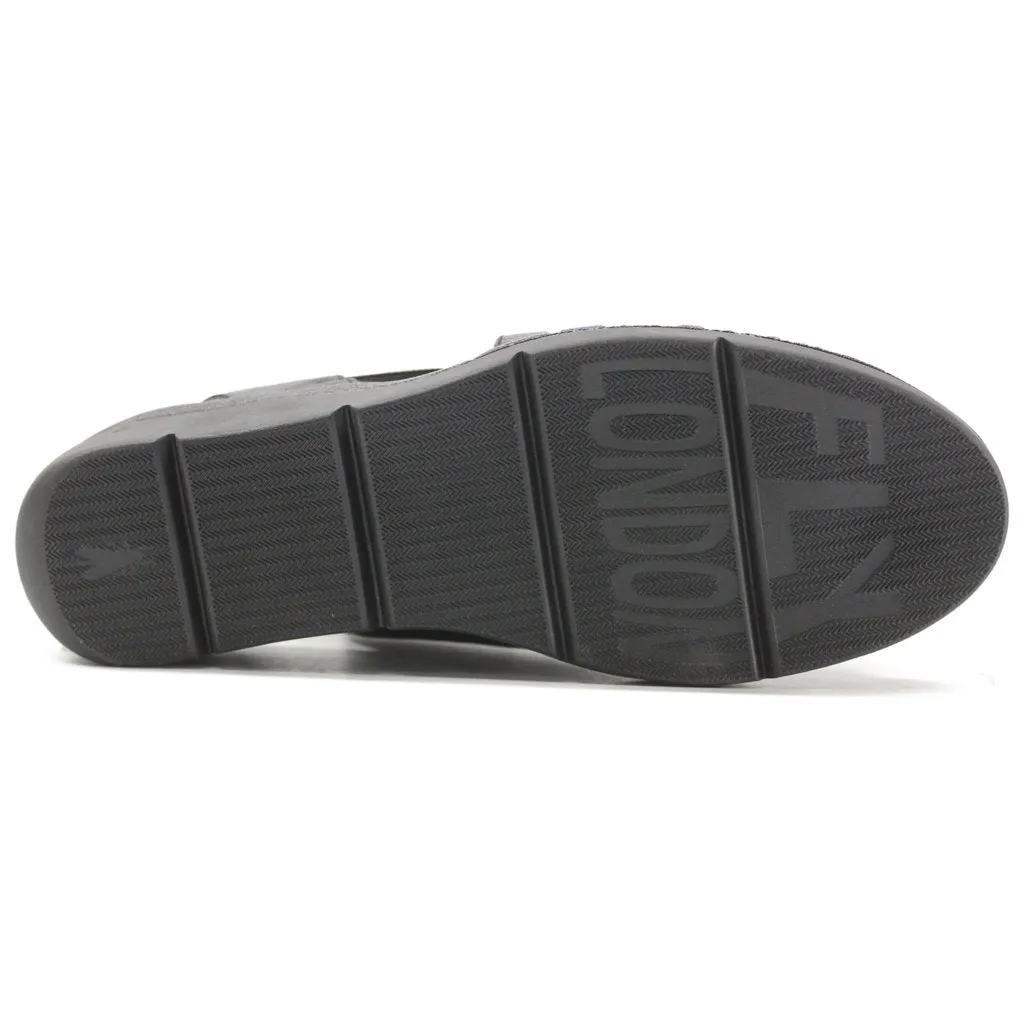 Fly London Nily940Fly Mousse Leather Women's Wedge Heel Peep Toe Sandals