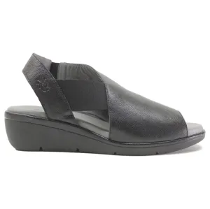 Fly London Nily940Fly Mousse Leather Women's Wedge Heel Peep Toe Sandals