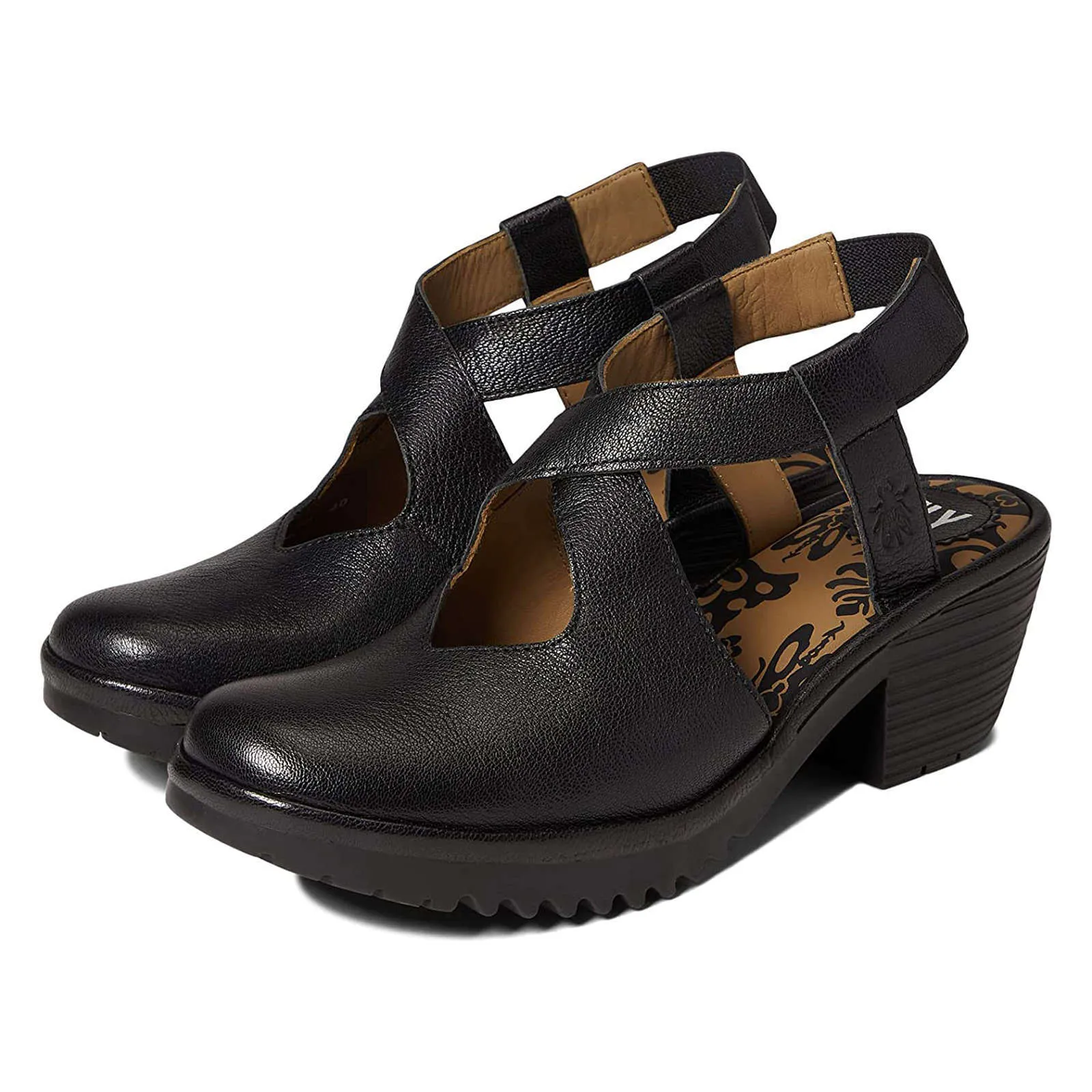 Fly London Wage368Fly Mousse Leather Women's Ankle Strap Sandals