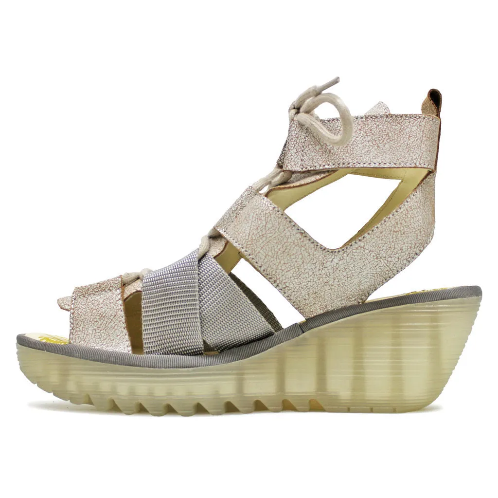 Fly London YACA413FLY Cool Leather Women's Wedge Heels Sandals