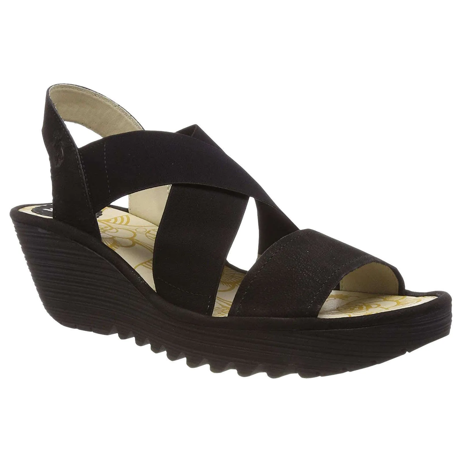 Fly London Yaji888Fly Cupido Leather Women's Wedge Heel Sandals