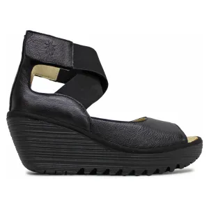 Fly London YEFI473FLY Mousse Leather Women's Wedge Heels Sandals