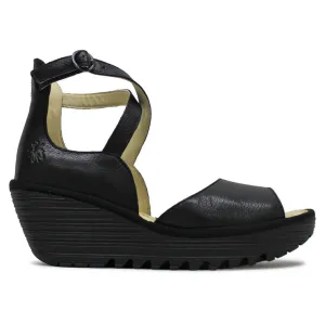 Fly London YESS476FLY Mousse Leather Women's Wedge Heels Sandals