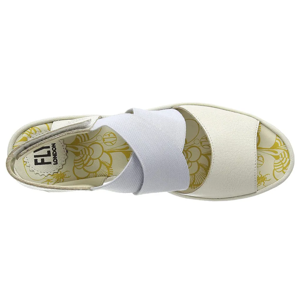 Fly London Yuba385Fly Mousse Leather Women's Wedge Heel Peep Toe Sandals