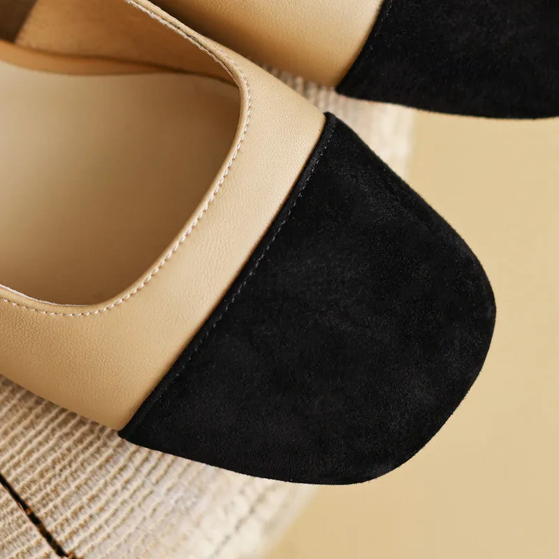 Frady Cap Toe Slingback Flats Nude