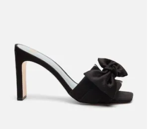 Frances Valentine Hilary Heel Satin Satin Black