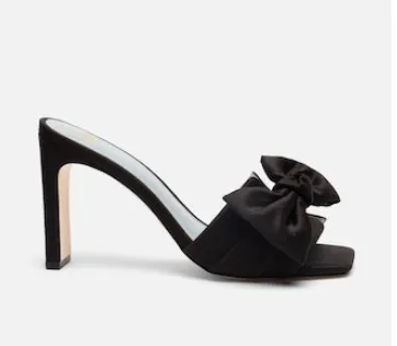 Frances Valentine Hilary Heel Satin Satin Black