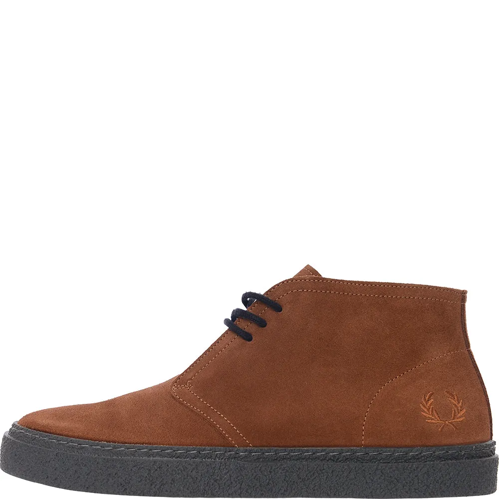 Fred Perry Mens Brown Hawley Suede Desert Boots