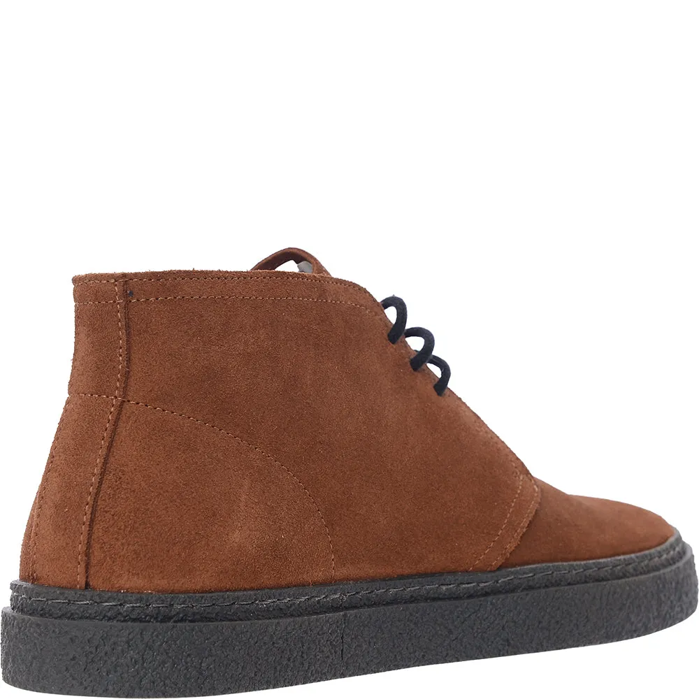 Fred Perry Mens Brown Hawley Suede Desert Boots