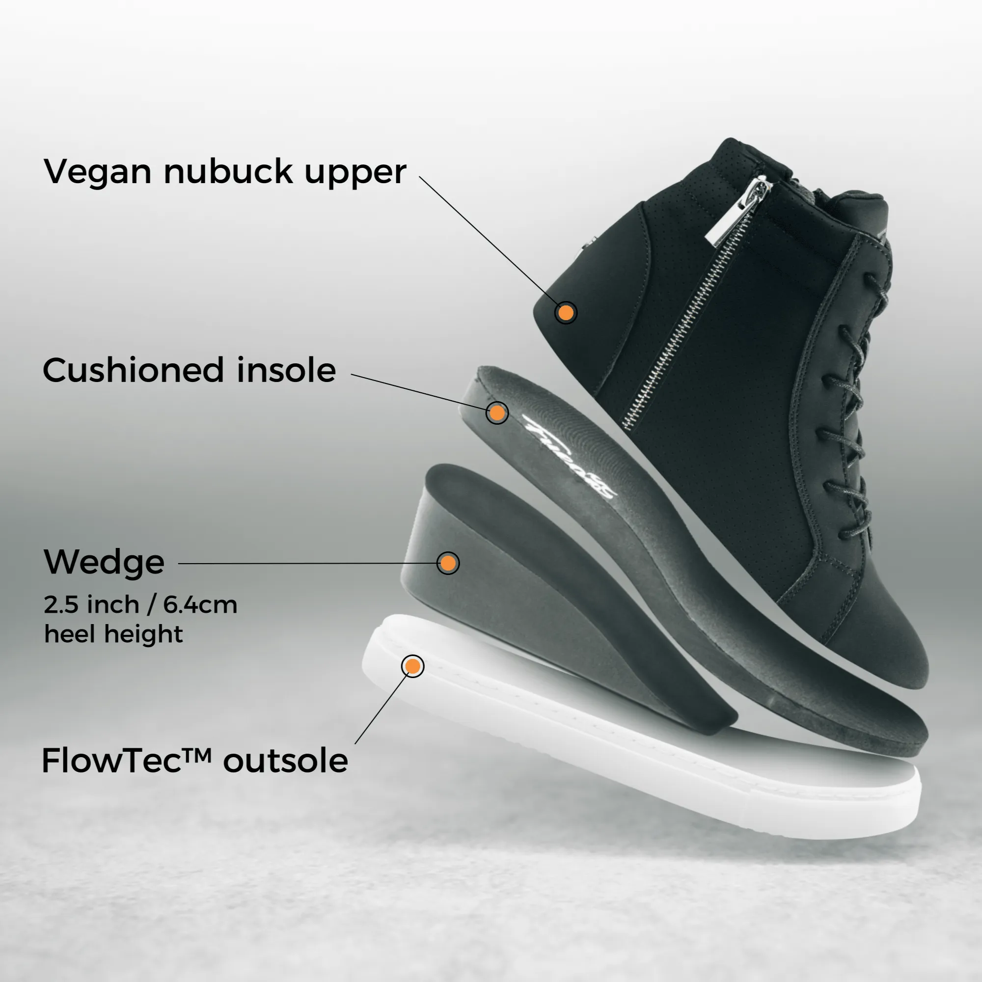 Fuego Dance Shoes Black | Wedge (Collective)