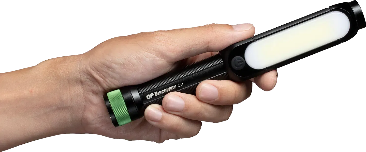 GP Batterier GP Discovery Work Light COB LED C34 Black | Buy GP Batterier GP Discovery Work Light COB LED C34 Black here | Outnorth