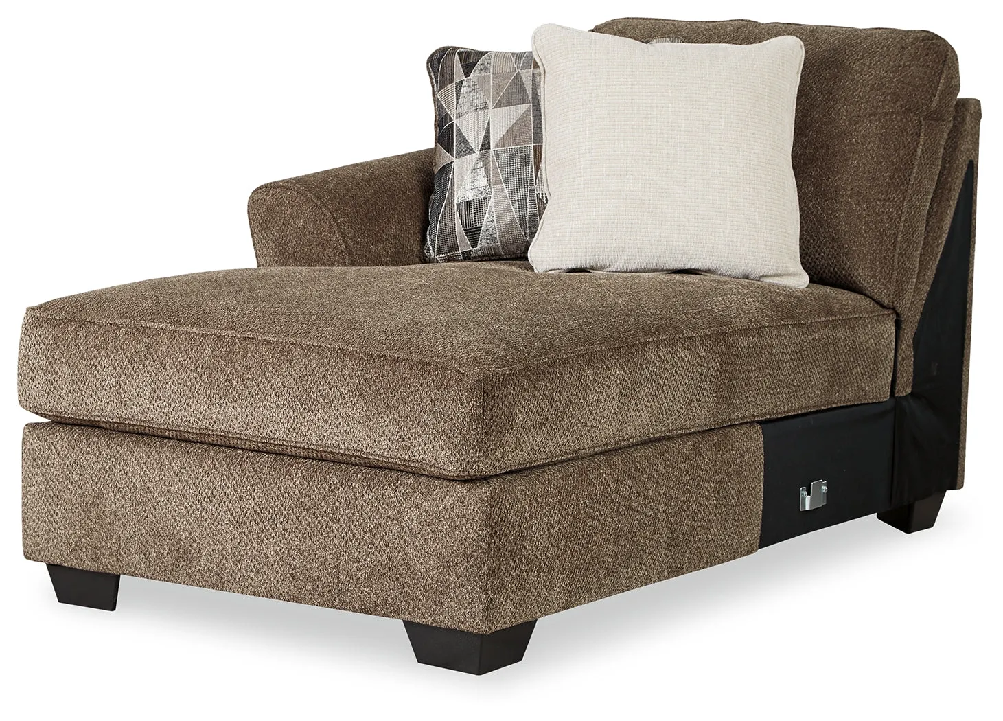 Graftin 3-Piece Sectional with Ottoman in Teak
