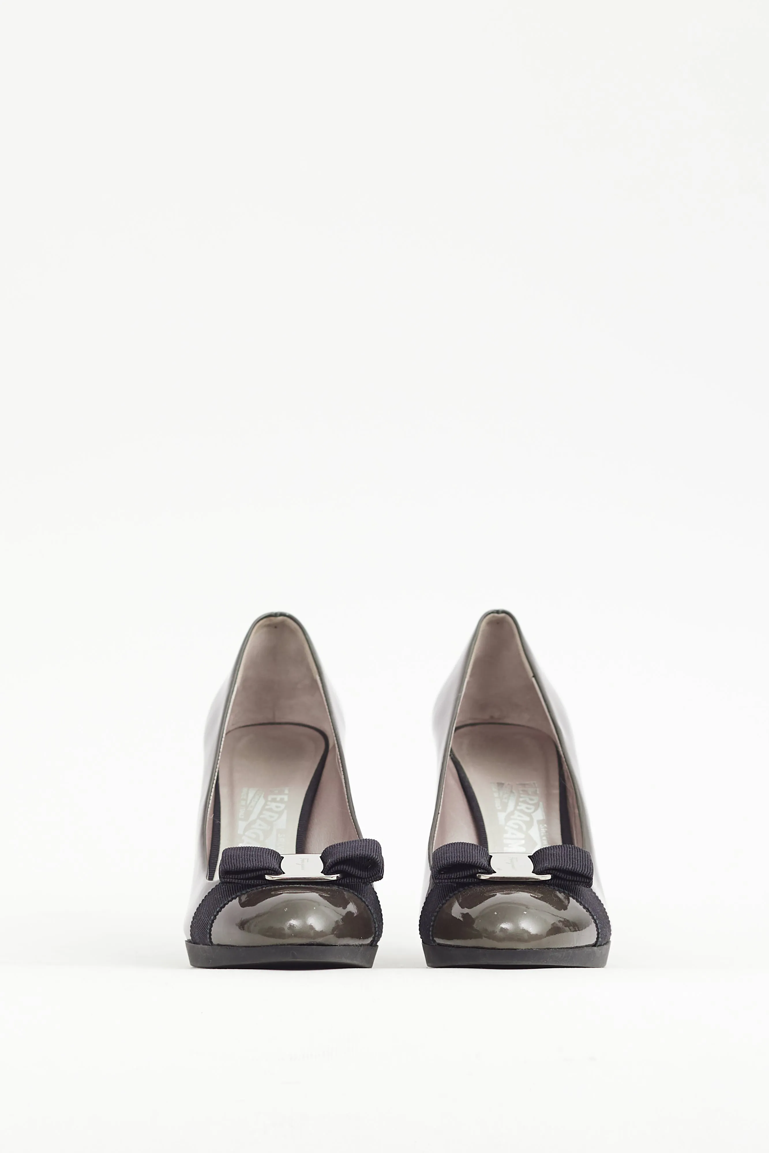 Green & Black Patent Leather Flo Vara Heel