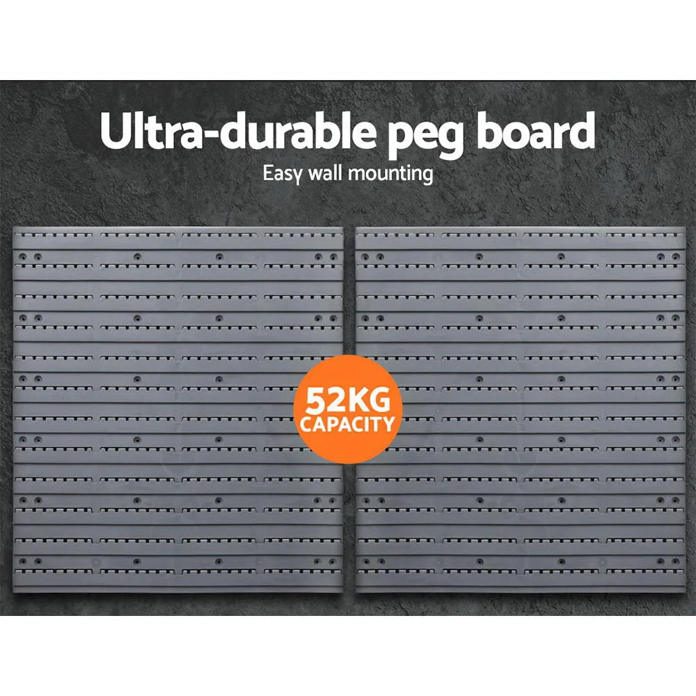 Heavy Duty 44 Pc Storage Bin Rack, Detachable, Wall Mounted - Giantz