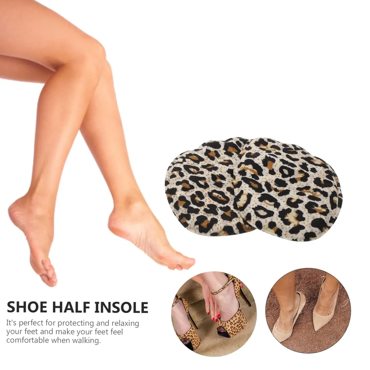 High Shoe Heel Cushion Inserts Non Slip Prevent Calluses Insole Pads (1 Pair / Mix Design)