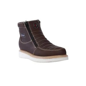 HM330 MEN Brown Short Boots Zipper