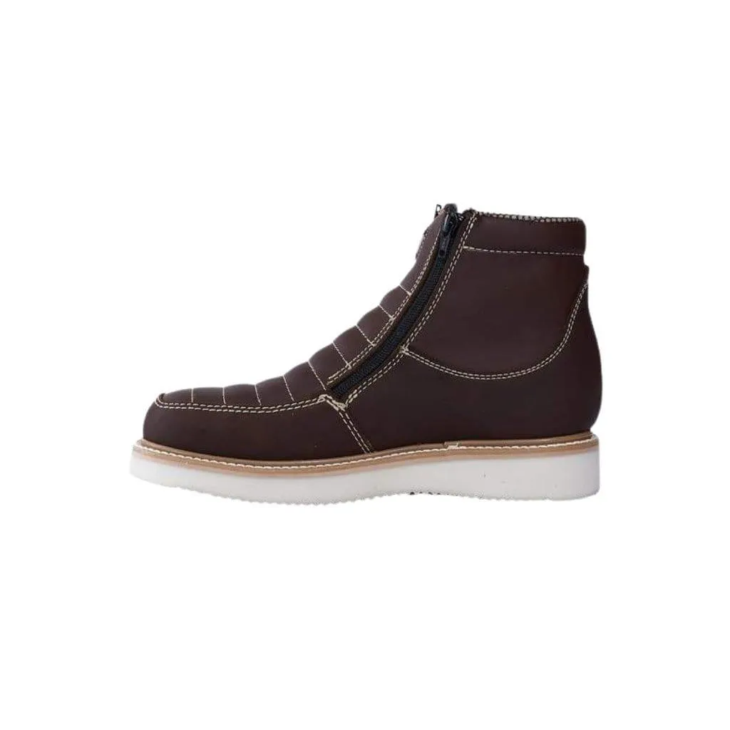 HM330 MEN Brown Short Boots Zipper