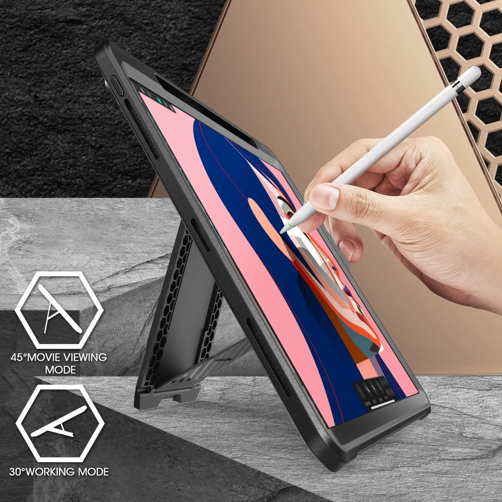 iPad Pro 11 Inch (2020) Unicorn Beetle Pro Rugged Case-Black