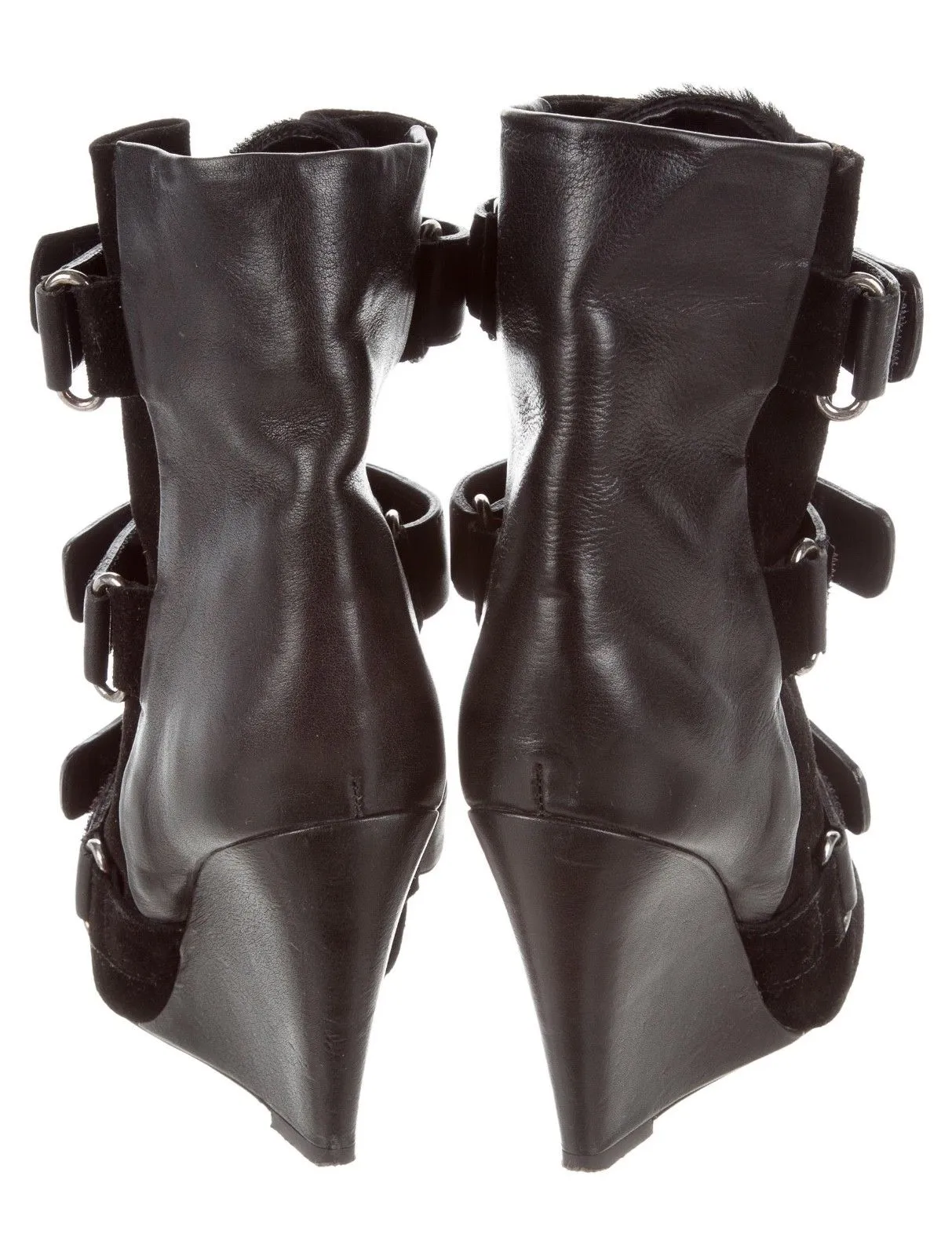 Isabel Marant Scarlet black wedge ankle boots booties shoes Ladies
