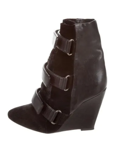 Isabel Marant Scarlet black wedge ankle boots booties shoes Ladies