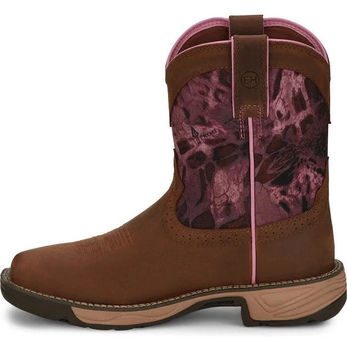 Justin Women's Rush 8" Waterproof Western Work Boot -Brown- SE4358
