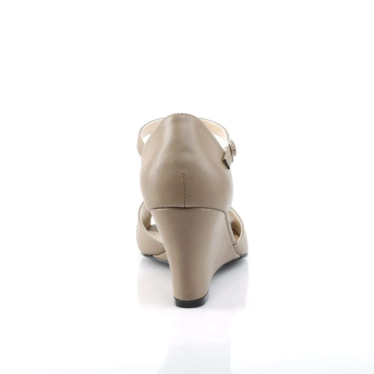 KIMBERLY-05 Taupe Faux Leather