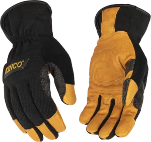 KincoPro 2122 Premium Goatskin and Synthetic Hybrid Black Polyester-Spandex Fabric Back (One Dozen)