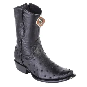 King Exotic Boots #479B0305 Men's Dubai Boot | Men's Ostrich Boots  Color Black