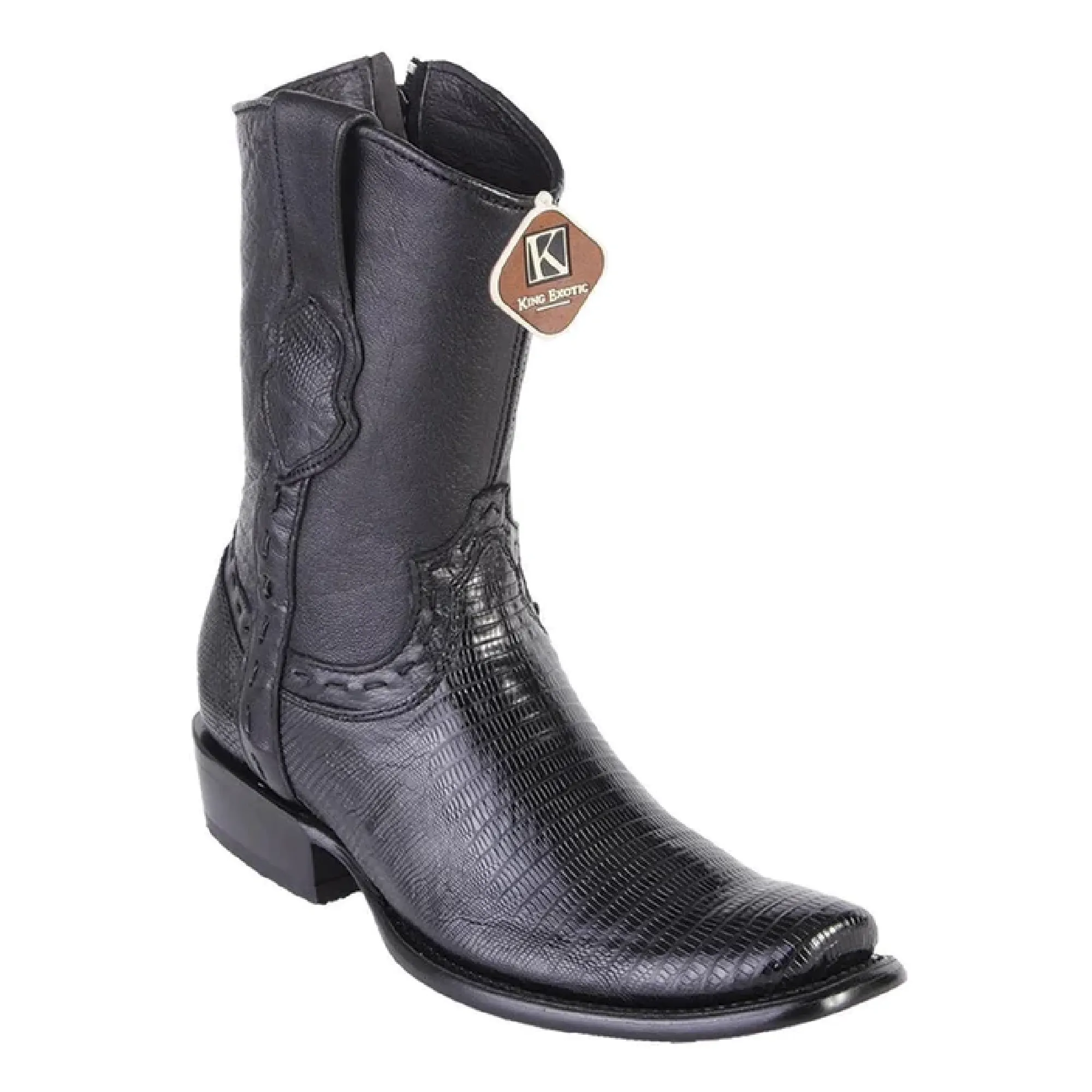 King Exotic Boots #479B0705 Men's Dubai Boot | Men's Teju Boots Color Black