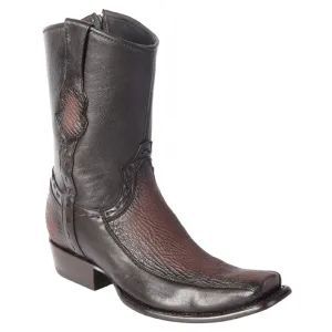 King Exotic Boots #479BF0916 Men's Dubai Boot  | Shark Y Deer Boots Color Faded Brown