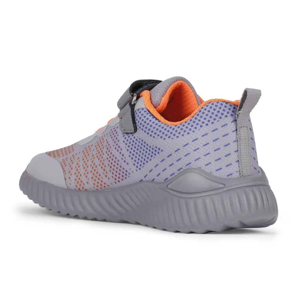 Leap7x By Liberty Kids NITKID-4EL L.Grey Sports Lacing Shoes