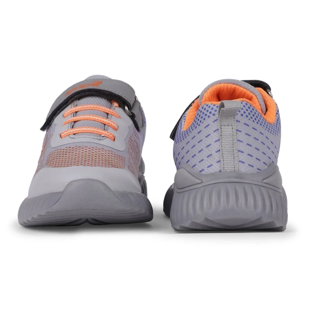 Leap7x By Liberty Kids NITKID-4EL L.Grey Sports Lacing Shoes
