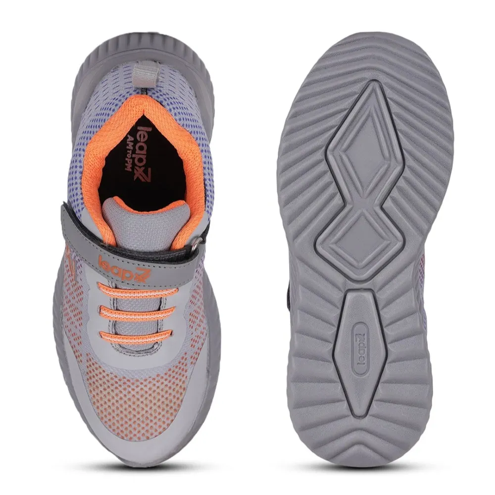 Leap7x By Liberty Kids NITKID-4EL L.Grey Sports Lacing Shoes