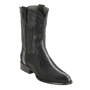 Los Altos Boots Mens #691105 Roper Bowstone Style Stingray | Color Black