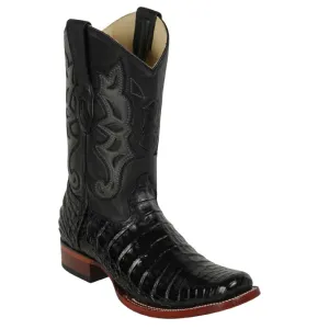 Los Altos Boots Mens #812T8205 Rodeo Boot Style | Caiman Belly | Color Black