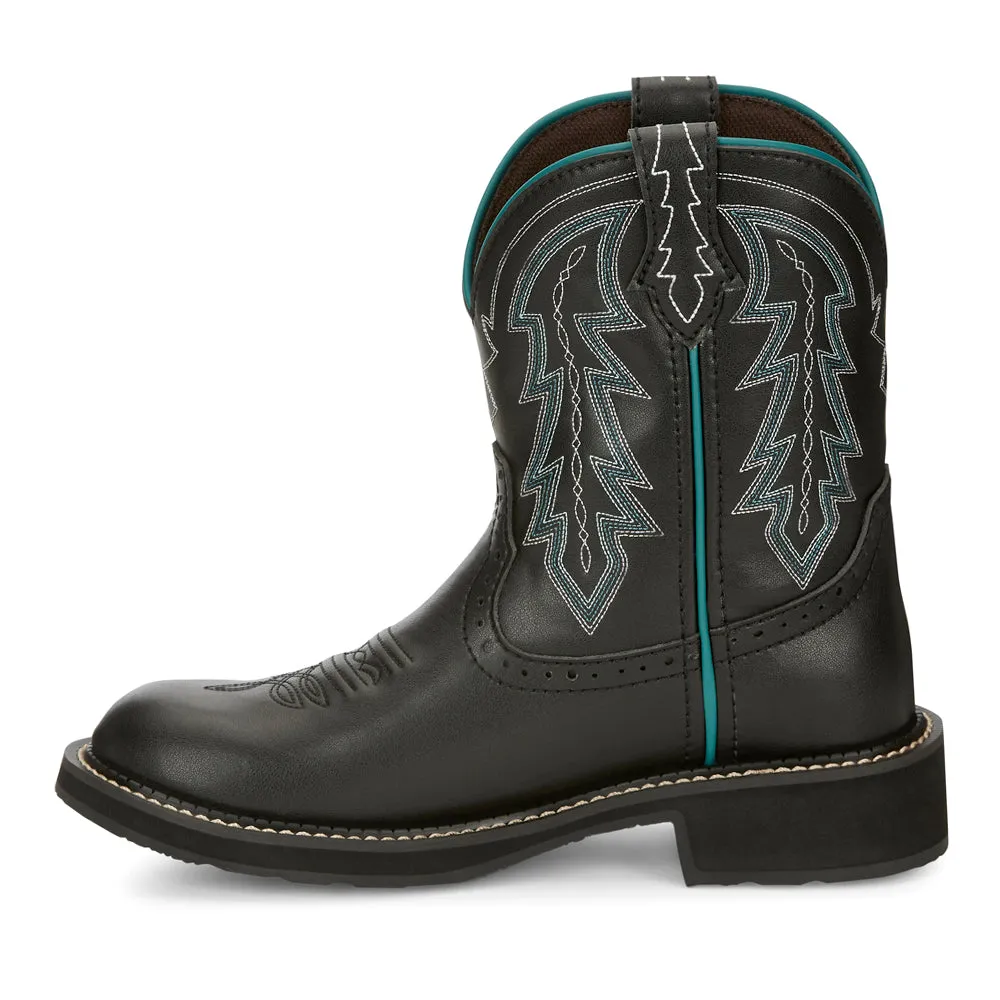 Lyla Embroidered Square Toe Cowboy Booties