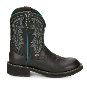 Lyla Embroidered Square Toe Cowboy Booties