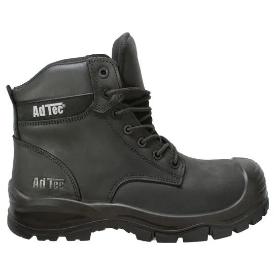 Men's 6" Black Waterproof Composite Toe Work Leather Boots