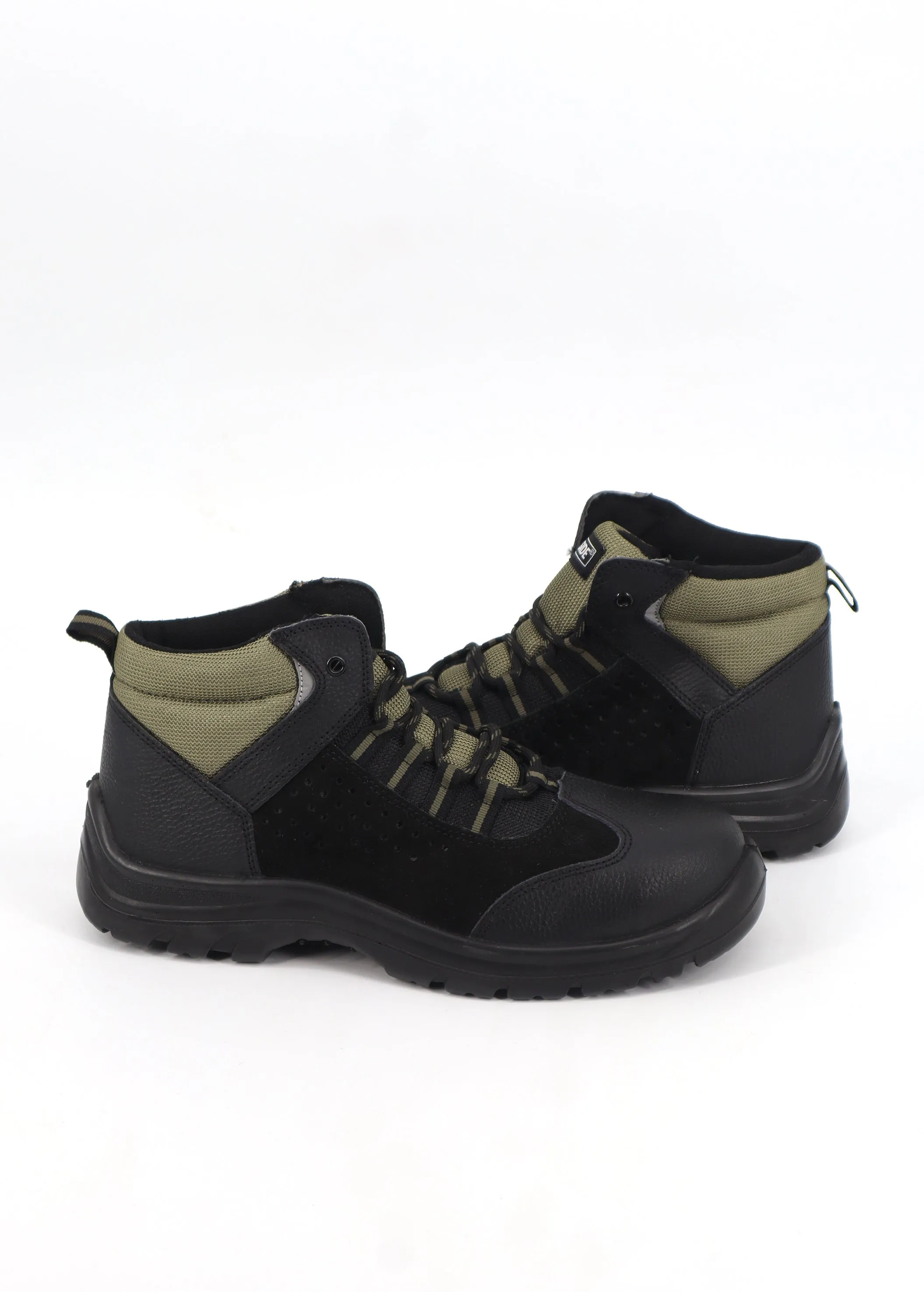 Men's Safety Work Ankle Boots,Black