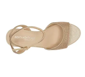 Moxie rhinestone covered wedge sandals