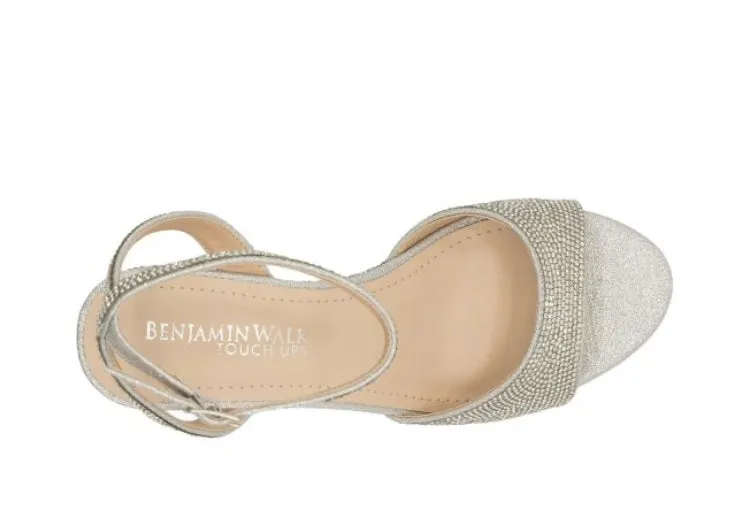 Moxie rhinestone covered wedge sandals
