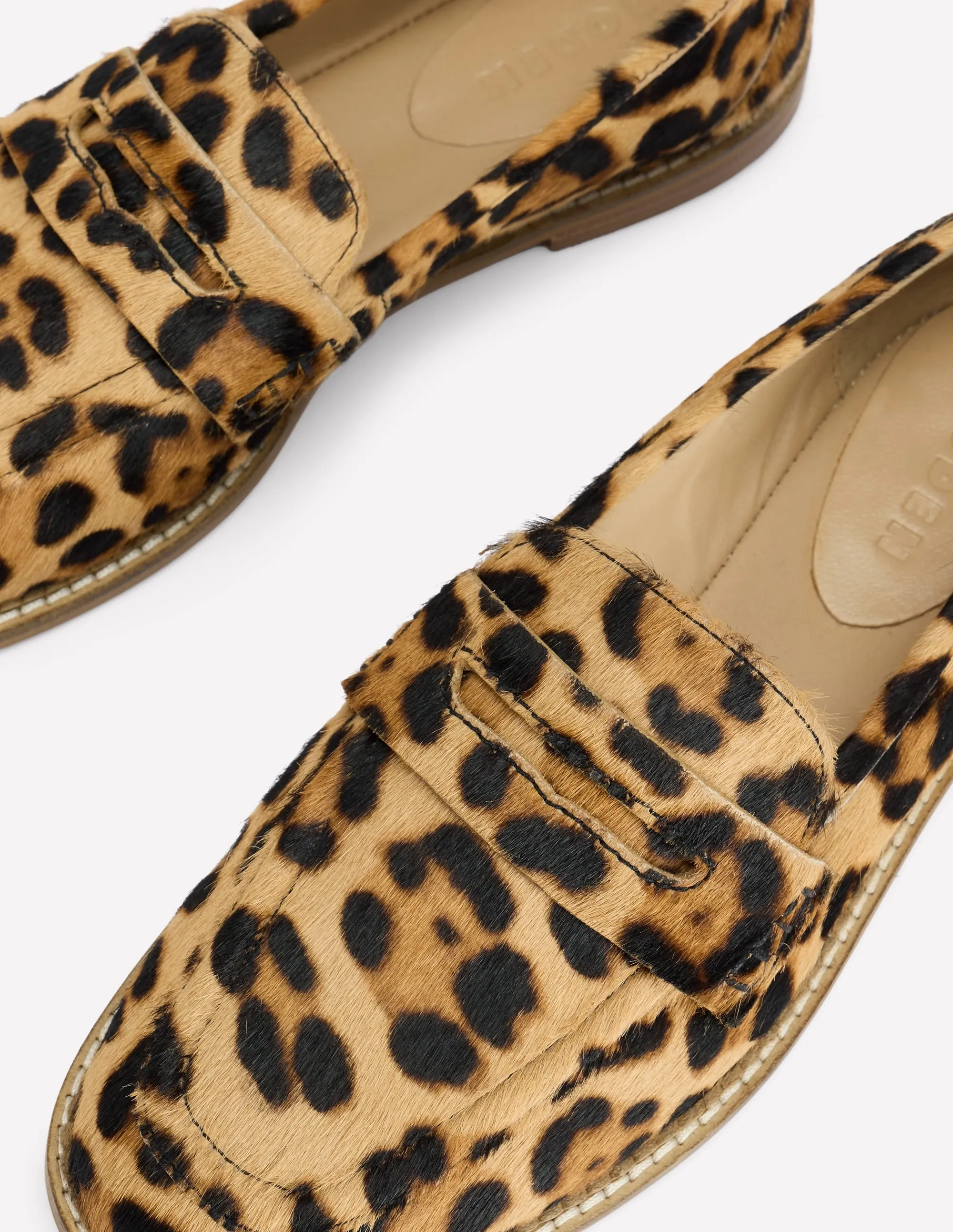 Nya Structured Penny Loafers-Classic Leopard